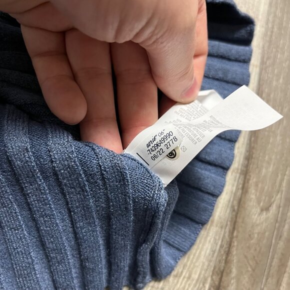 Aerie High Rise Ribbed Knit Stretch Mini Skirt Blue NWT Women’s Size S - Picture 8 of 8